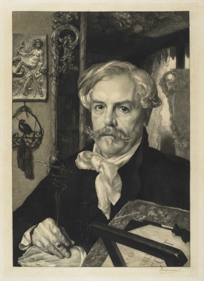 Edmond de Goncourt by Felix Bracquemond